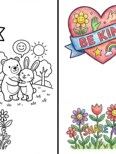 Kindness coloring pages