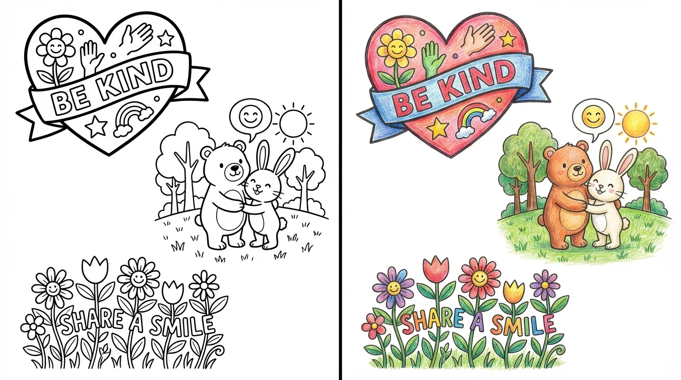 77 Kindness Coloring Pages (Free PDFs)
