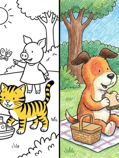 Kipper coloring pages