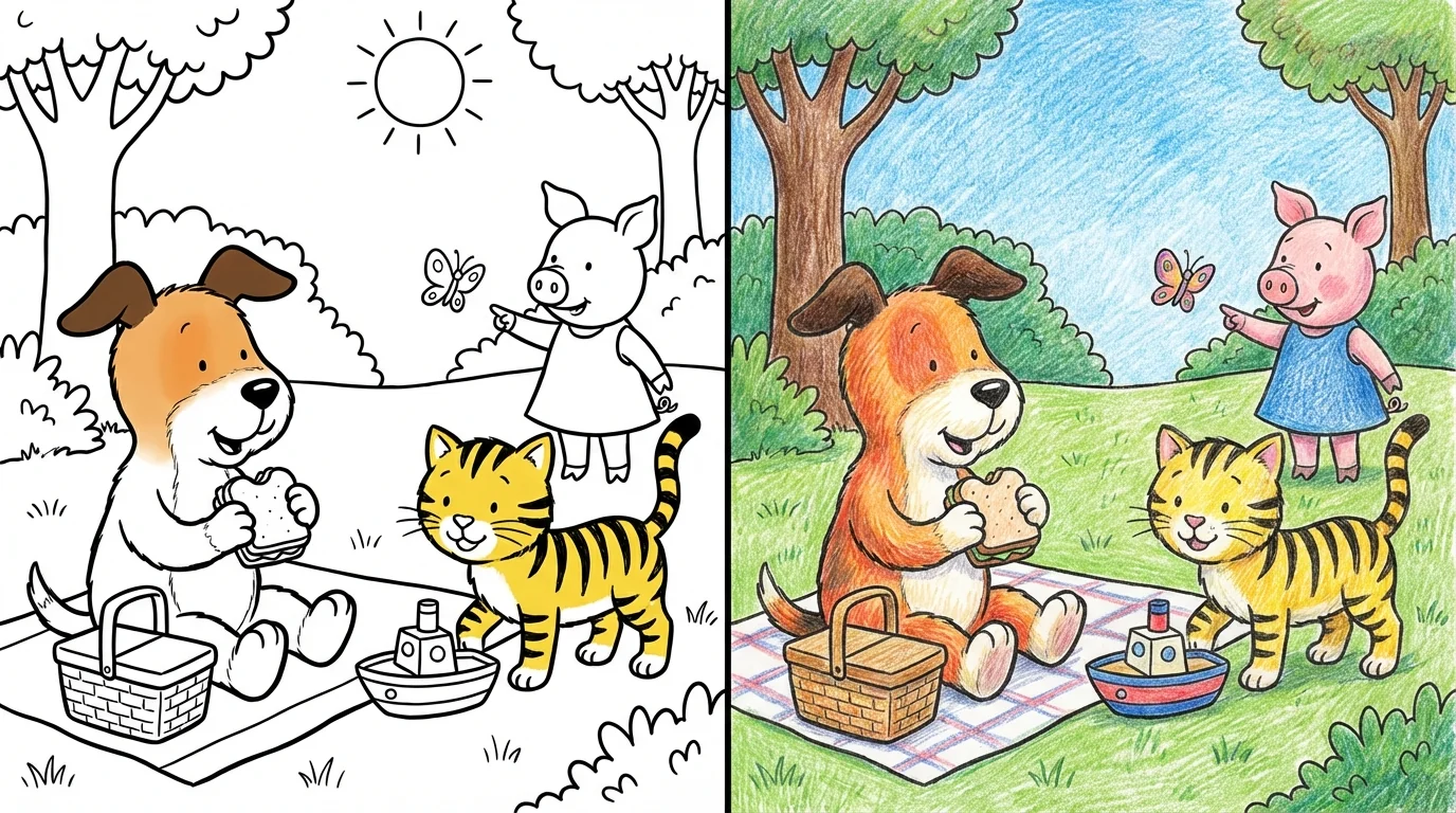 kipper coloring pages