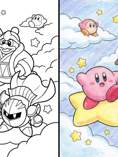 Kirby coloring pages