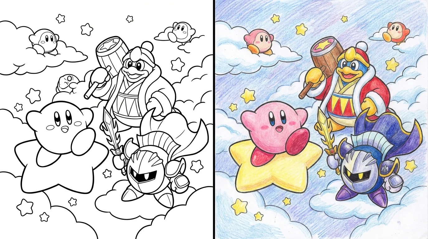 kirby coloring pages