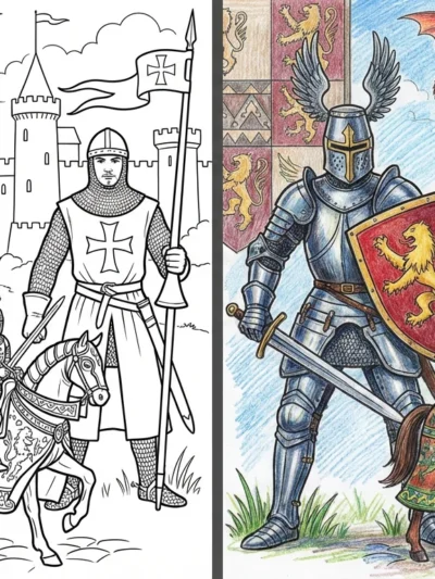Knight coloring pages