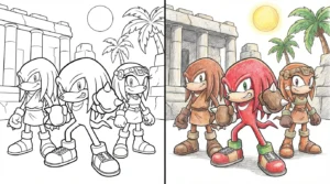 knuckles coloring pages
