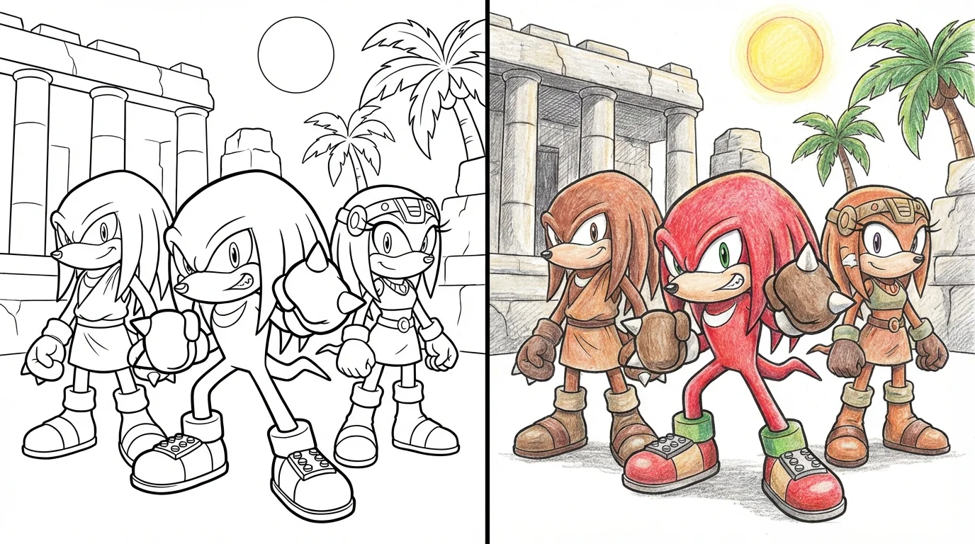 64 Knuckles Coloring Pages (Free PDFs)
