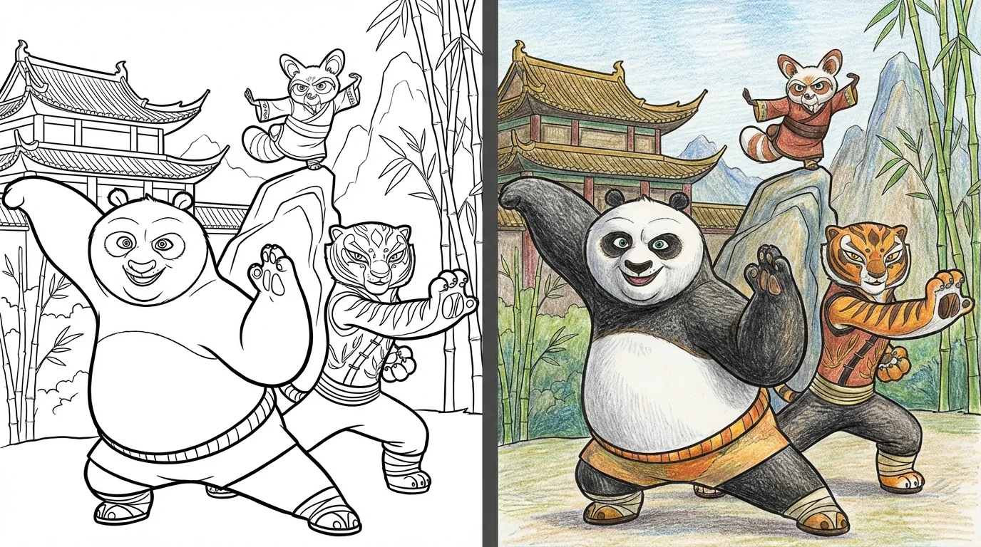 kung fu panda coloring pages