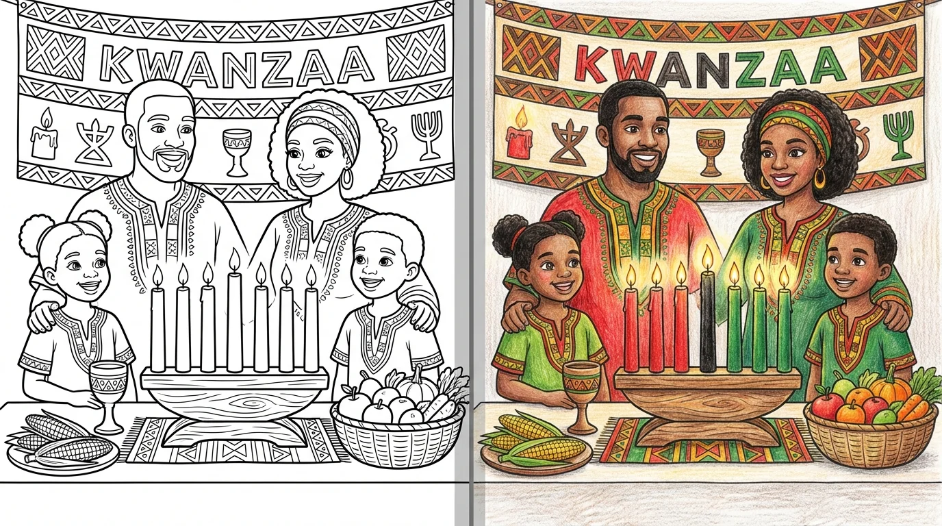 kwanzaa coloring pages