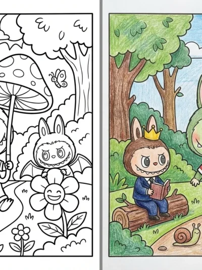 Labubu coloring pages