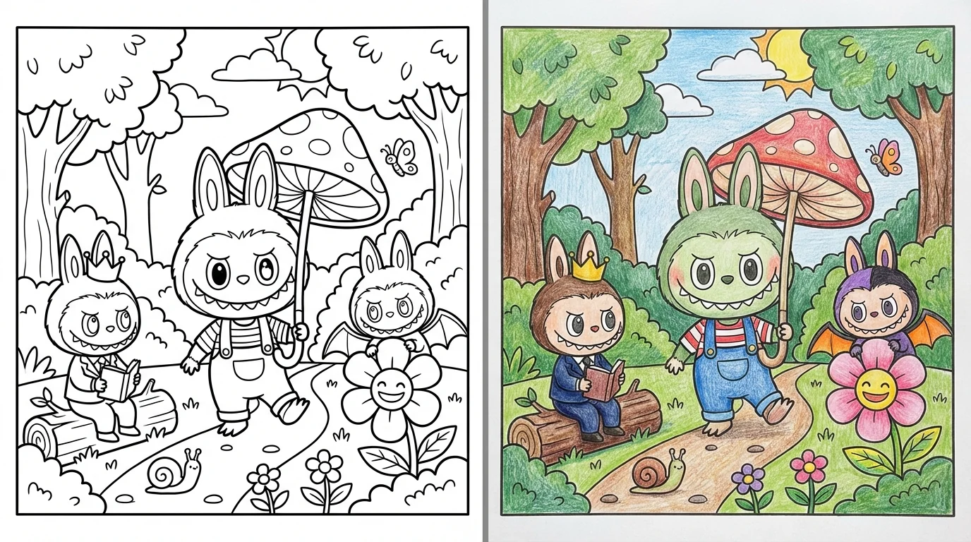 labubu coloring pages