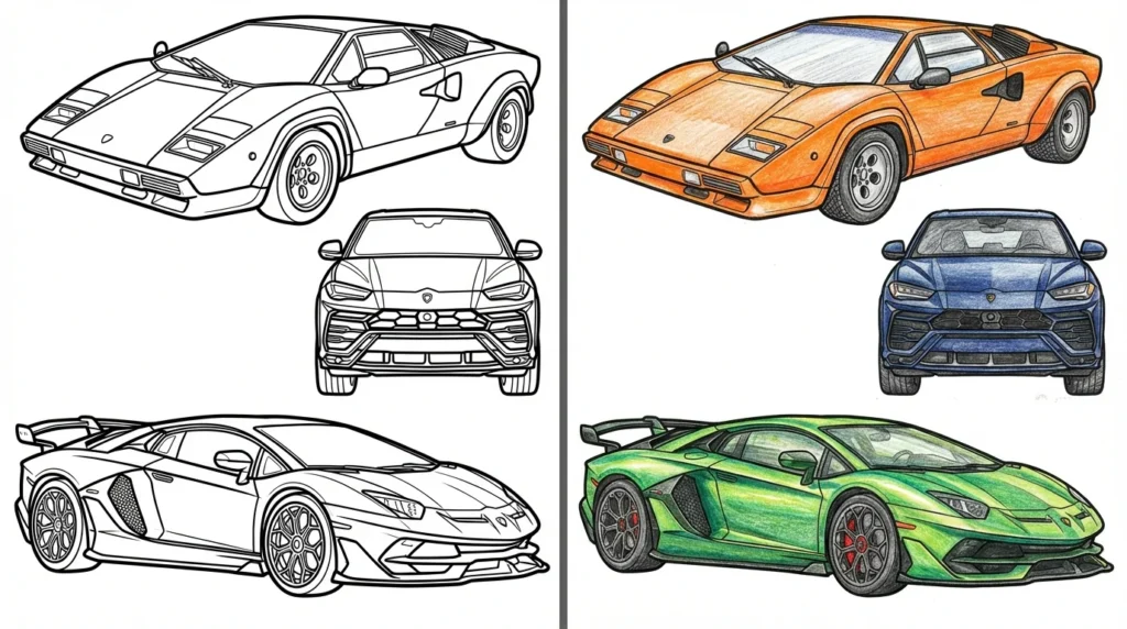 59 Lamborghini Coloring Pages (Free PDFs) - ColoringBookFun