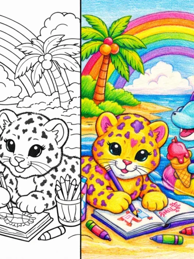Lisa Frank coloring pages
