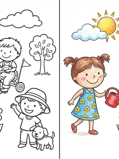 Little People coloring pages