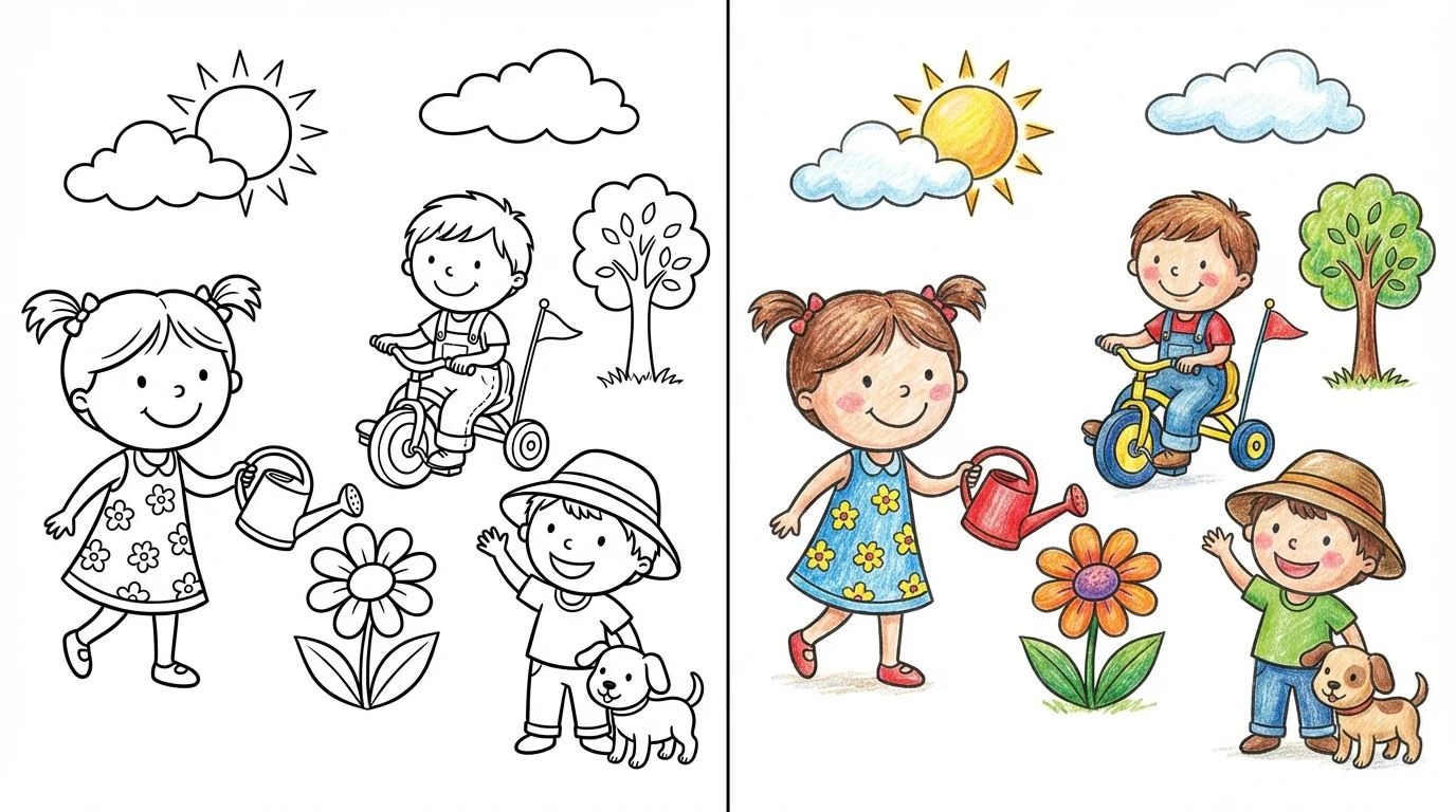 little people coloring pages