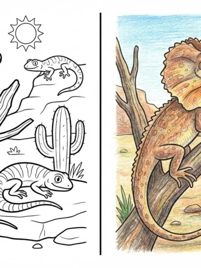 Lizard coloring pages