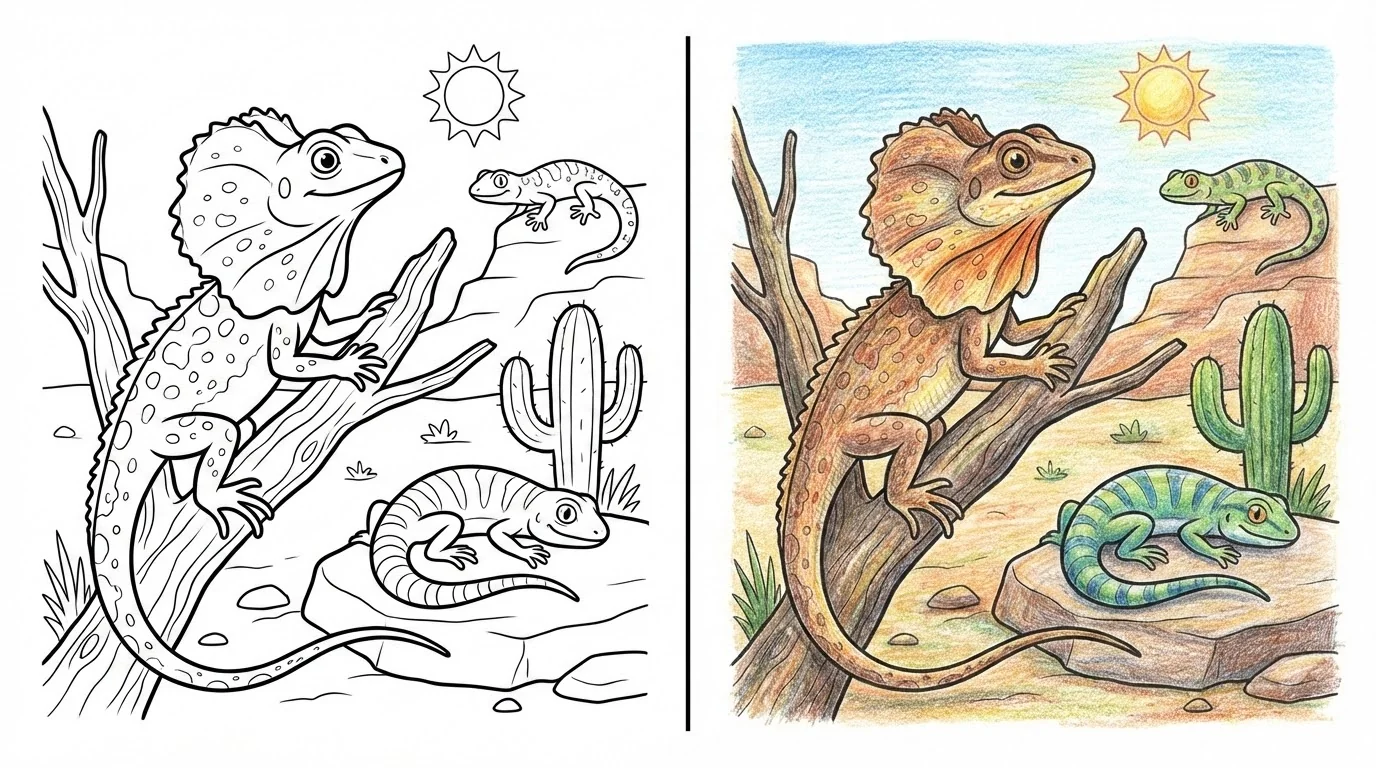 lizard coloring pages