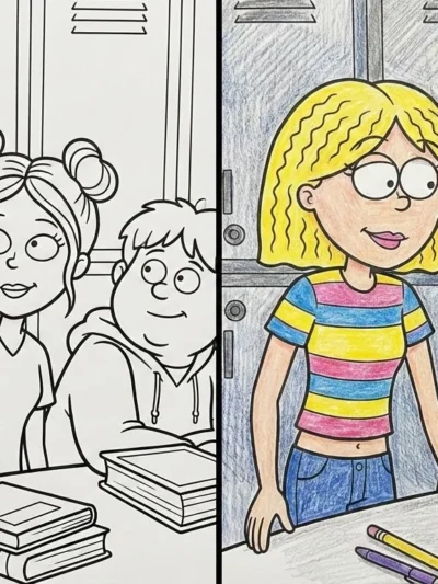 Lizzie Mcguire coloring pages
