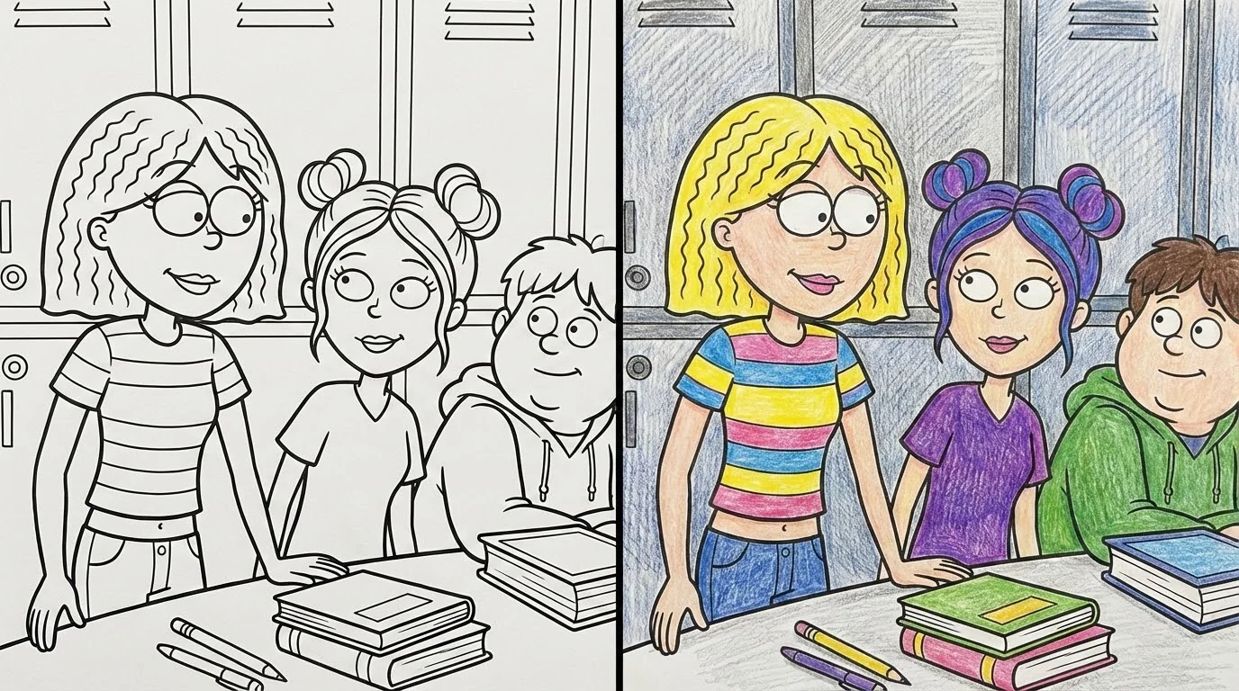 lizzie mcguire coloring pages