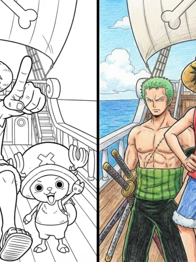 Luffy coloring pages