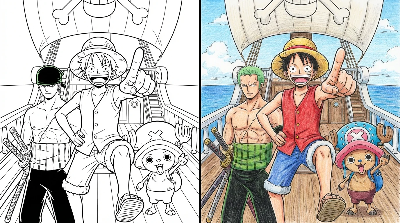 luffy coloring pages