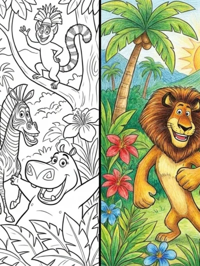 Madagascar coloring pages