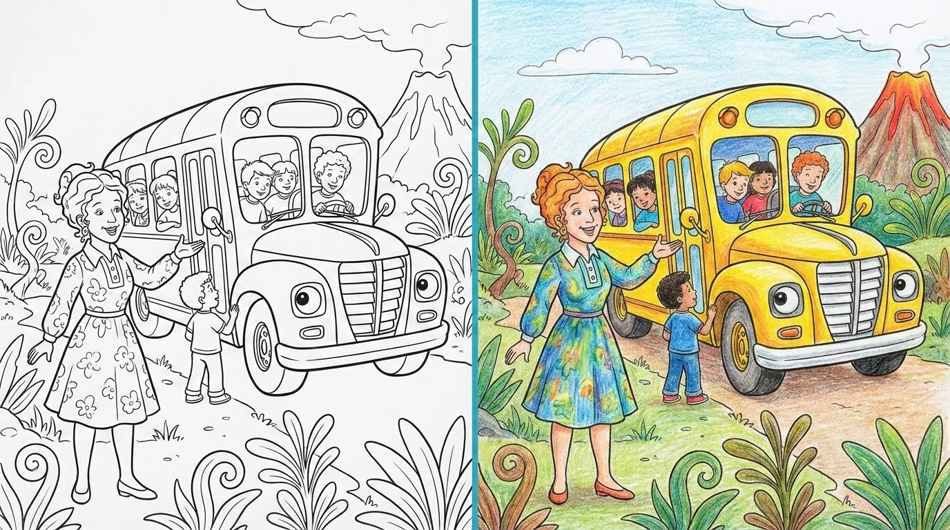 magic school bus coloring pages
