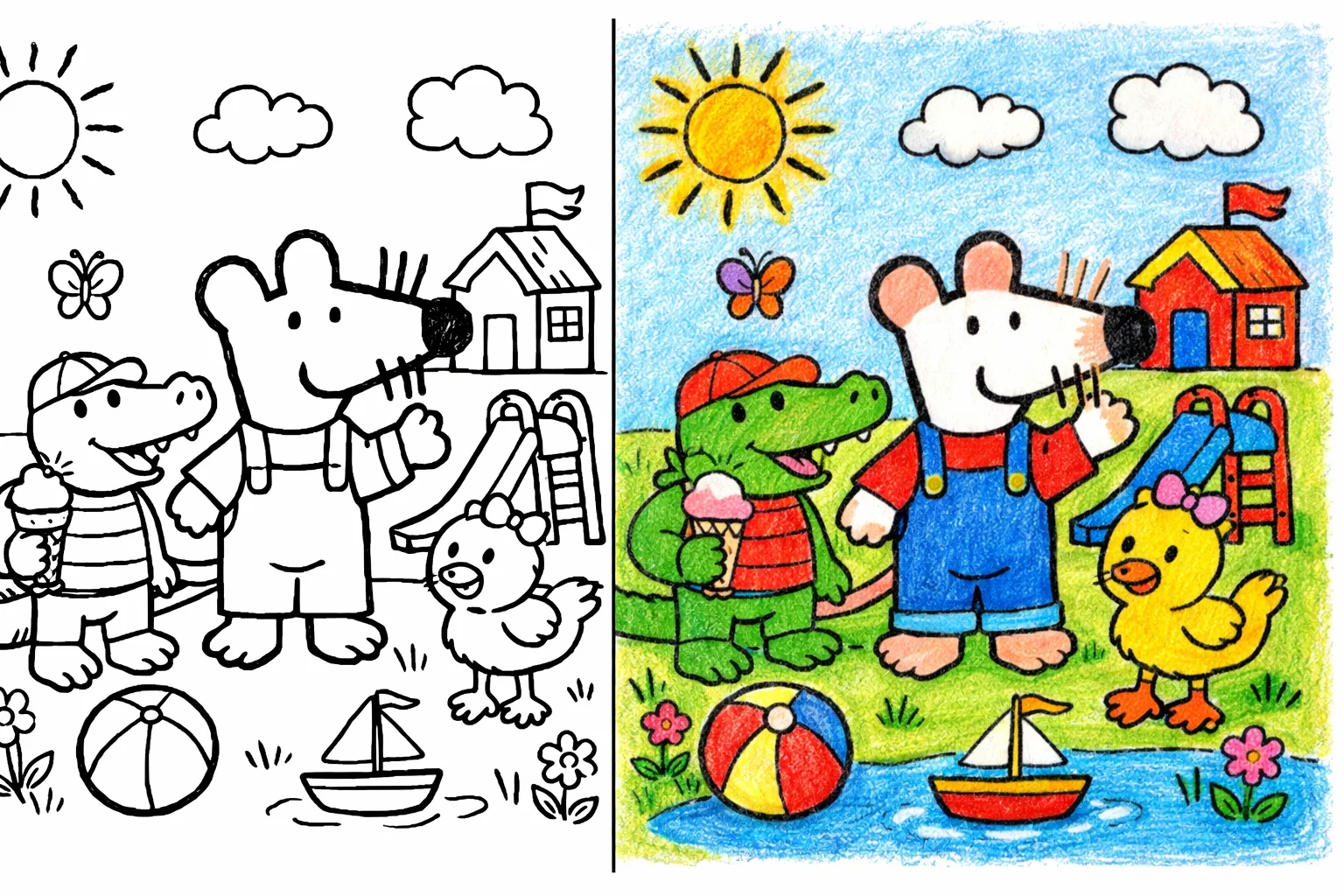 maisy mouse coloring pages