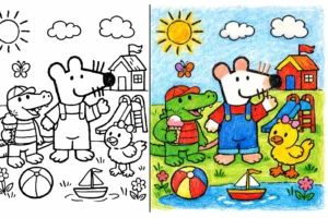 maisy mouse coloring pages