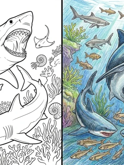 Megalodon coloring pages