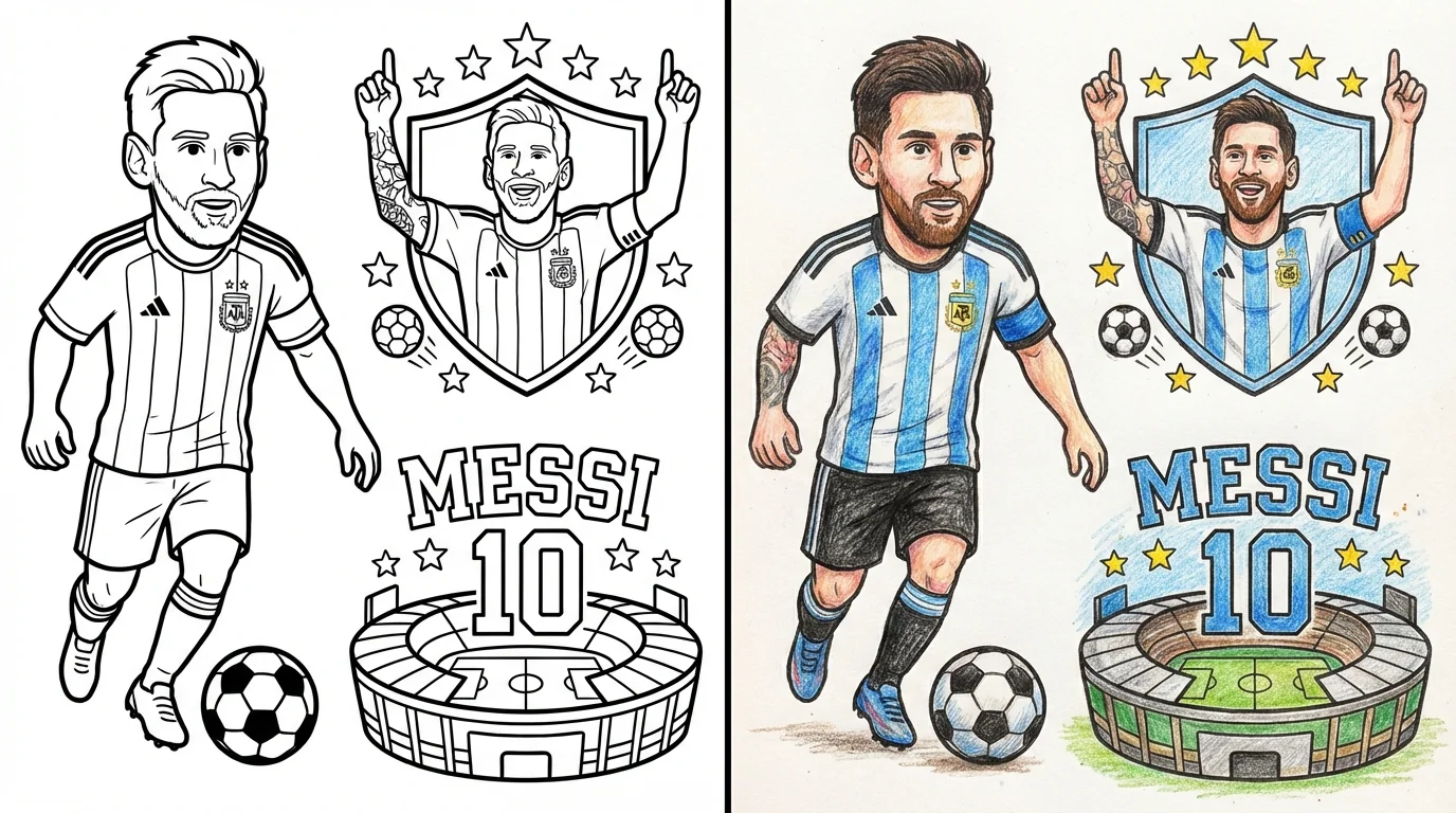 64 Messi Coloring Pages (Free PDFs)