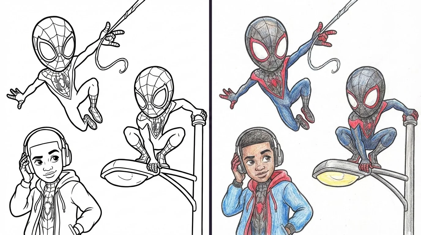 miles morales coloring pages