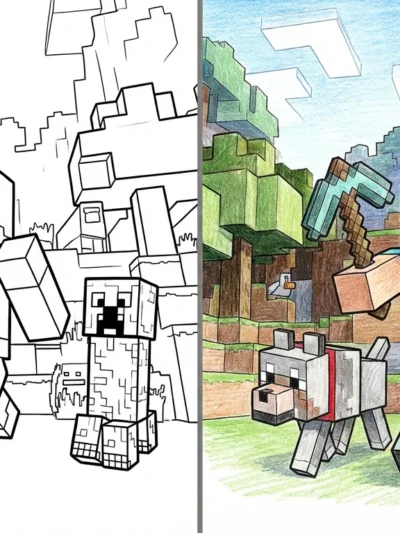 Minecraft coloring pages