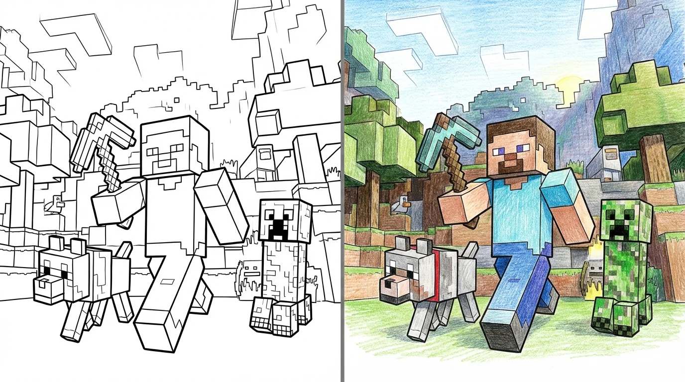 minecraft coloring pages