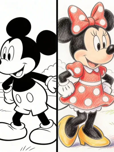 Minnie Mouse coloring pages