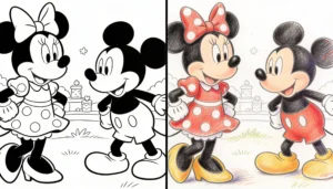 minnie mouse coloring pages