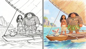 moana coloring pages