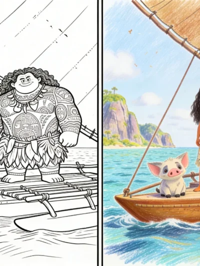 Moana coloring pages