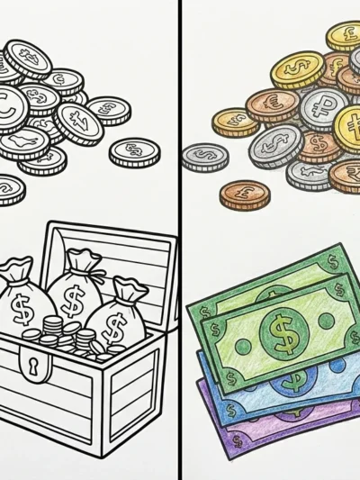 Money coloring pages