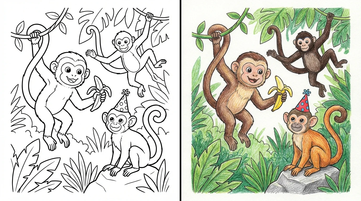 monkey coloring pages
