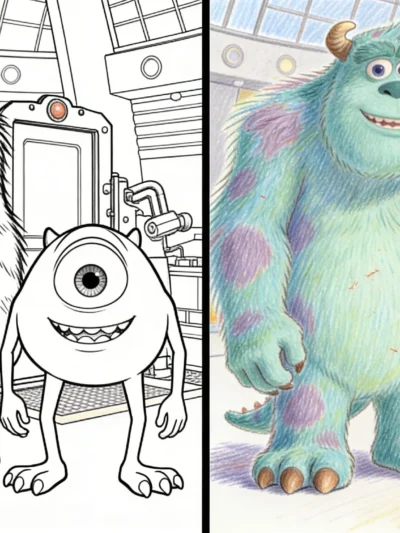 Monsters Inc coloring pages