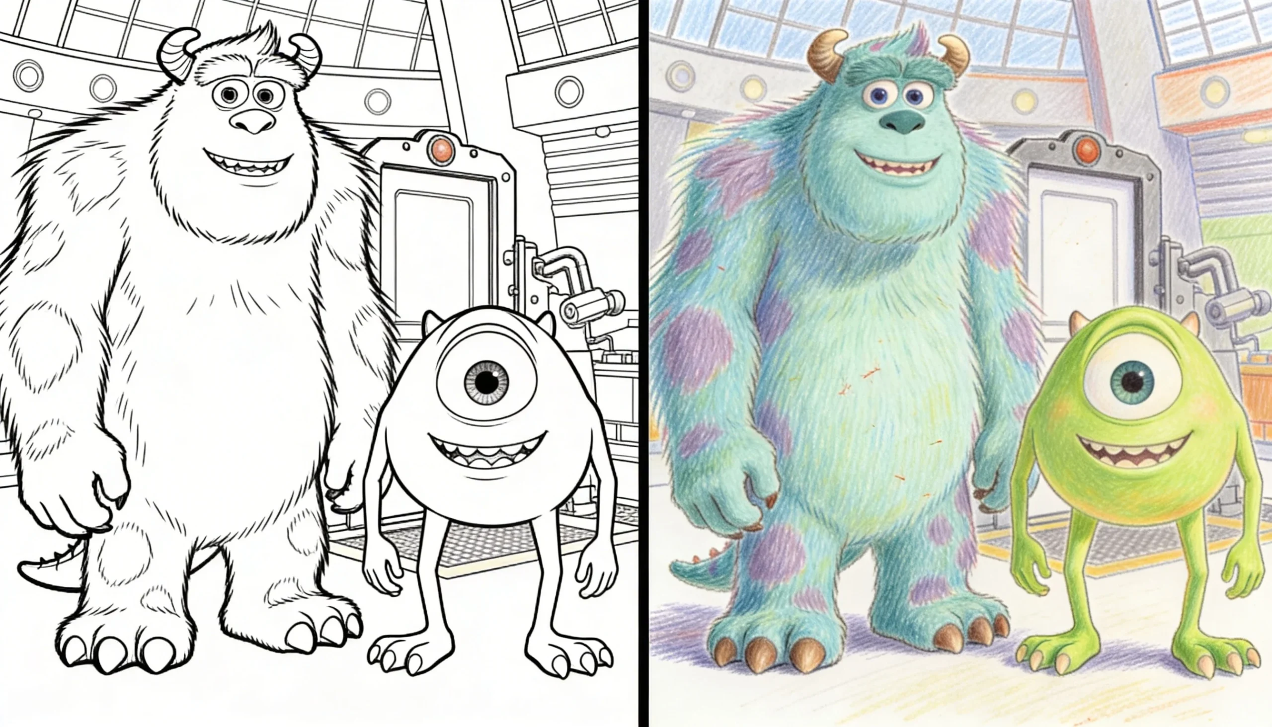 monsters inc coloring pages