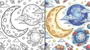 moon coloring pages