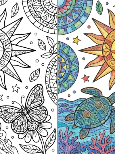 Mosaic coloring pages