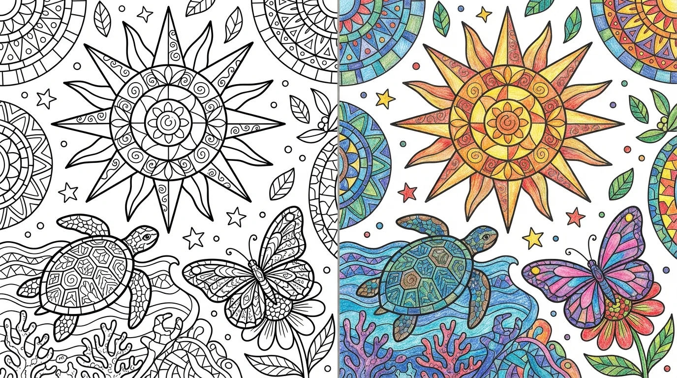 mosaic coloring pages