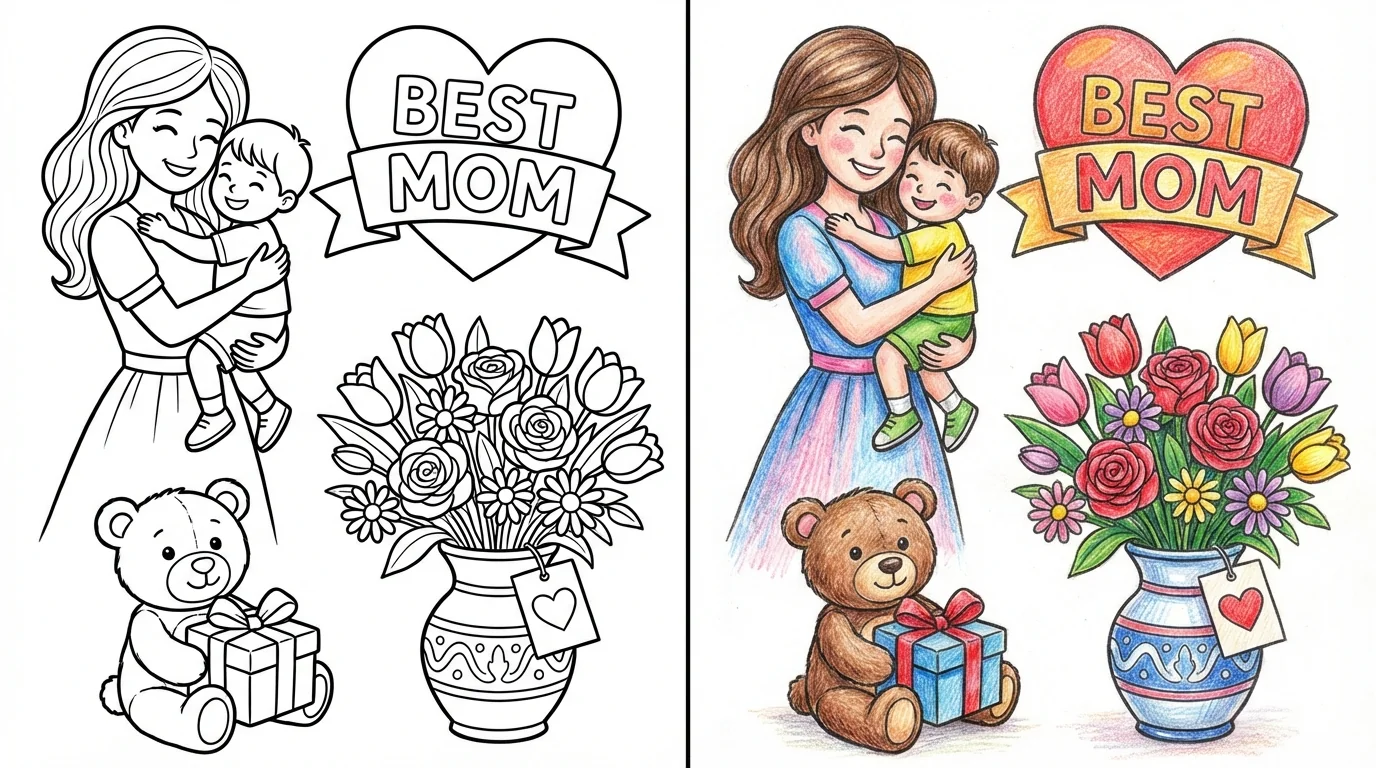mothers day coloring pages