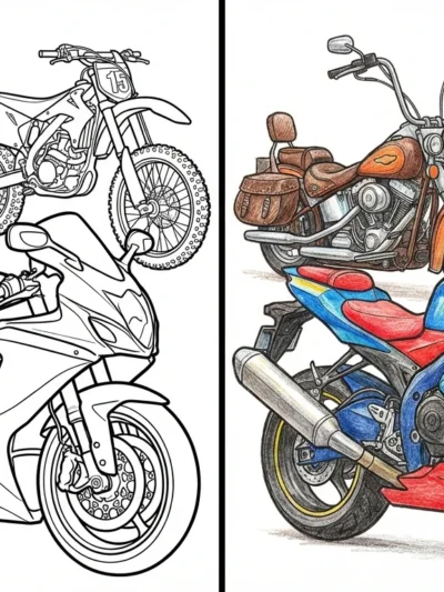 Motorcycle coloring pages