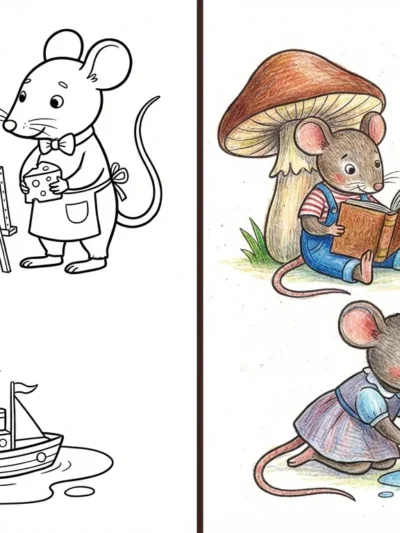 Mouse coloring pages