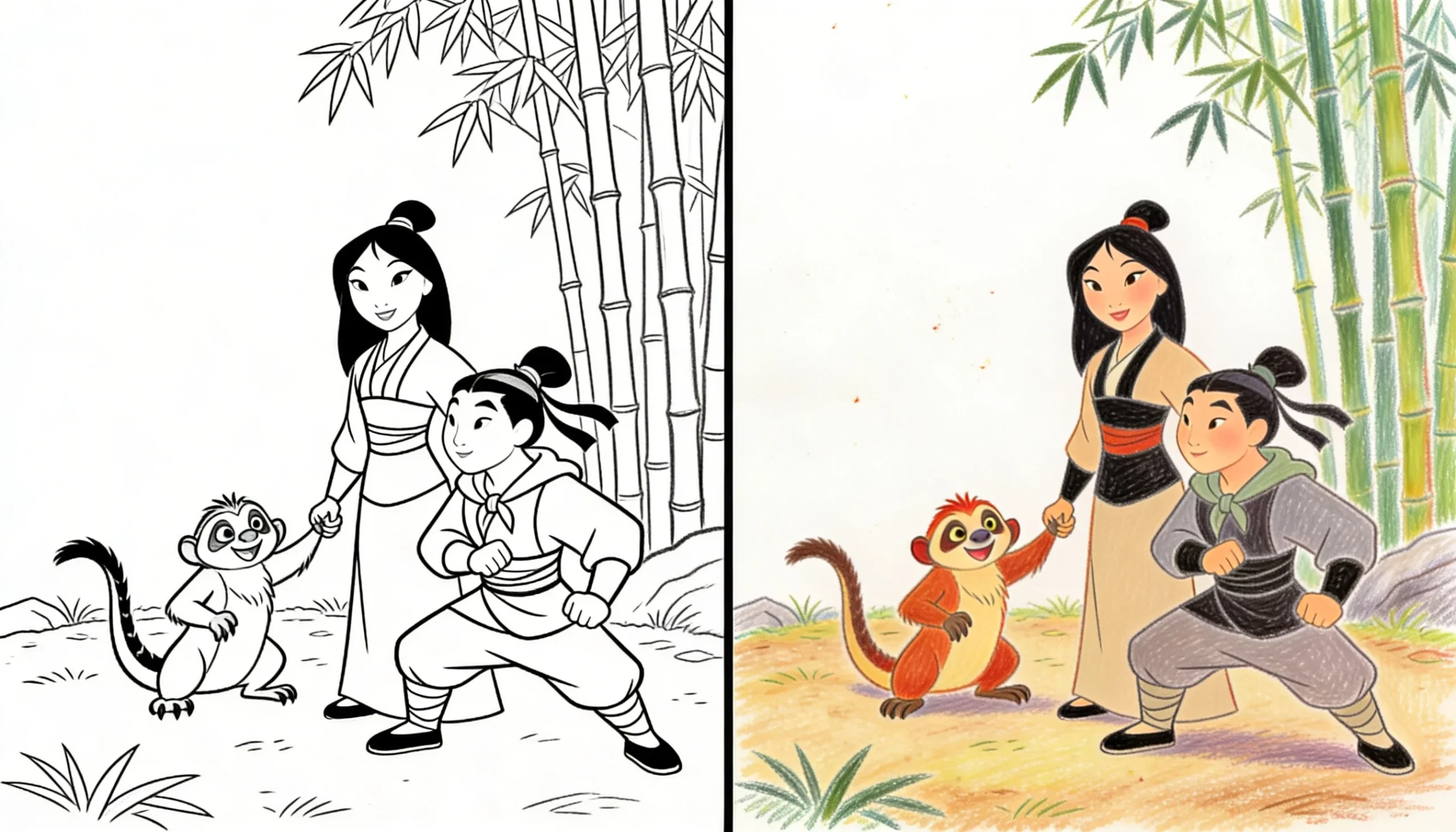 mulan coloring pages