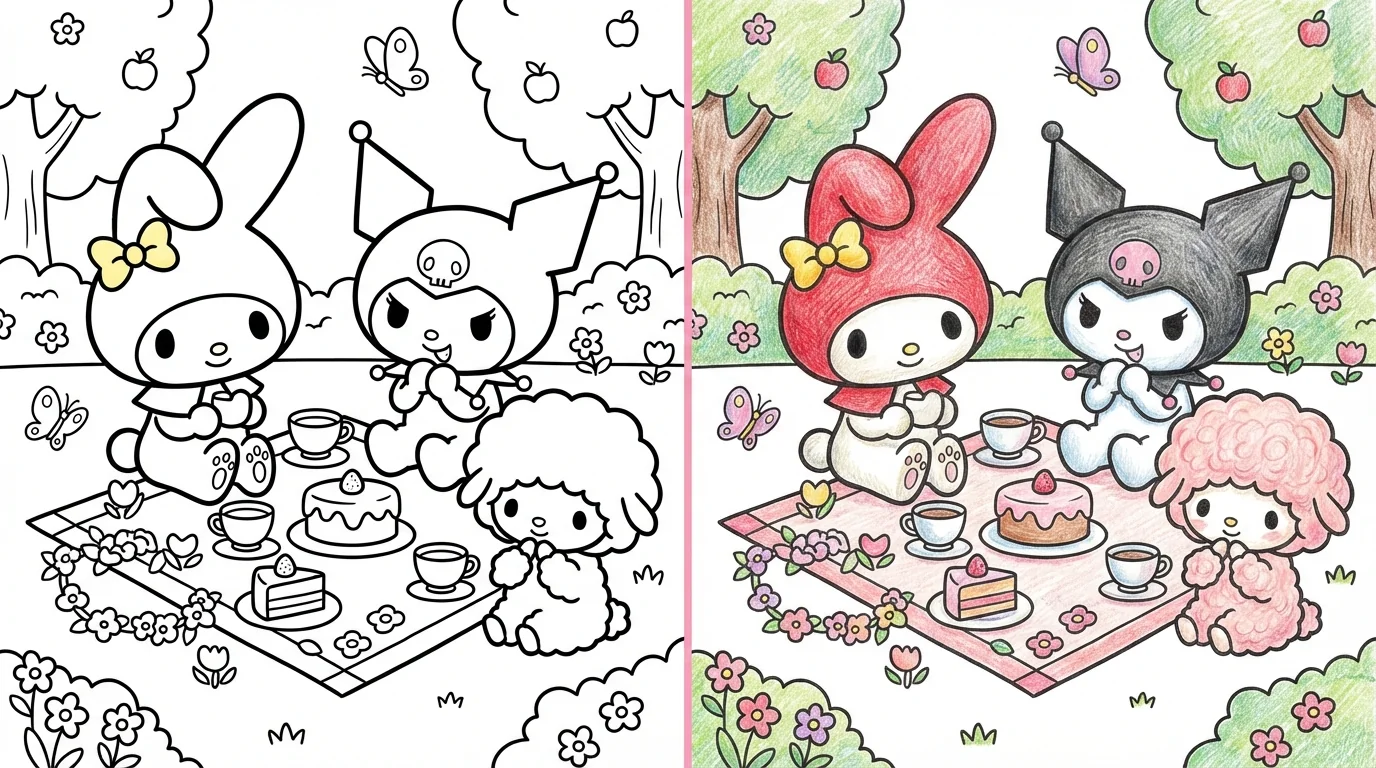 my melody coloring pages