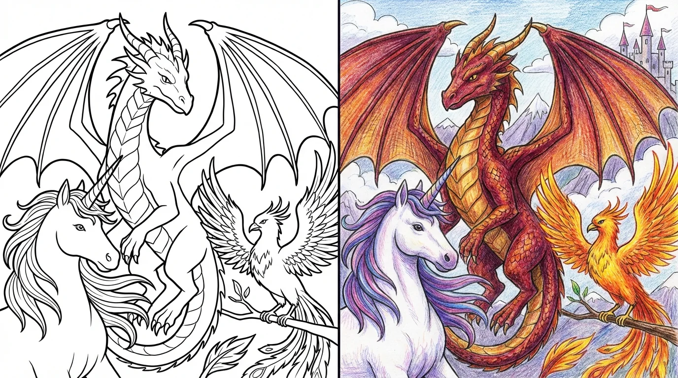 mythical creatures coloring pages