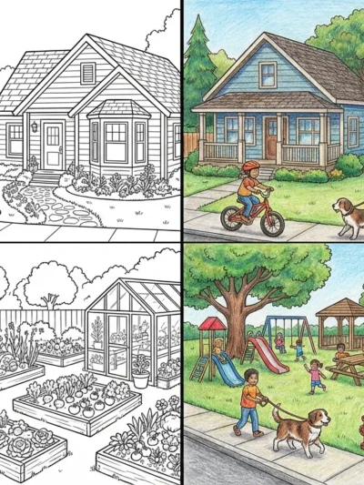 Neighborhood coloring pages